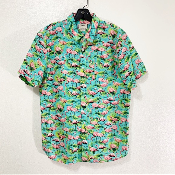 Vans Other - VANS flamingo cotton button front shirt top